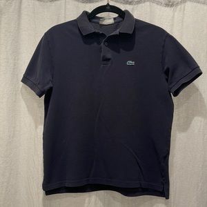Lacoste for J.Crew boys’ navy blue short sleeve polo shirt - limited edition